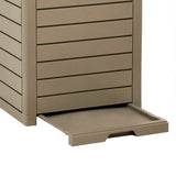 Outdoor Garbage Bin Light Brown 41x41x86 cm Polypropylene 364172