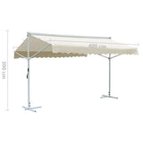 Free Standing Awning 4x3 m Cream 143745