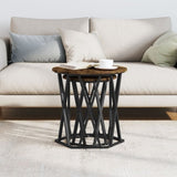 ZNTS Side Tables 2 pcs Smoked Oak Engineered Wood 868263