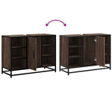 Bathroom Sink Cabinet Brown Oak 80x33x60 cm Engineered Wood 849293