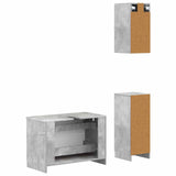 3 Piece Bathroom Cabinet Set UTRECHT Concrete Grey 3417813