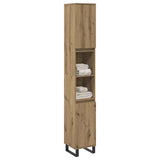 Bathroom Cabinet Artisan Oak 30x30x100 cm Engineered Wood 857206