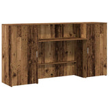 Reception Desk Old Wood 200x50x103,5 cm Engineered Wood 3324221