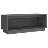 TV Cabinet Grey 90x35x35 cm Solid Wood Pine 813831