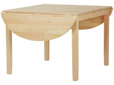 4-6 Person Wooden Drop-Leaf Table - Natural Finish T3398P344124