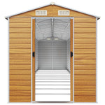 Garden Shed Light Brown 191x980x198 cm Galvanised Steel 3188285