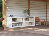 Outdoor Kitchen Cabinet MEPPEL 2 pcs White 212 x 55 x 92 cm 3443807