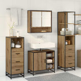 Bathroom Furniture Set 4 pcs Artisan Oak Engineered Wood 3402543