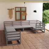 8 Piece Garden Lounge Set Solid Pinewood 3075976