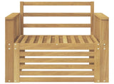 2 Piece Outdoor Sofa Set Solid Acacia Wood White 3439086