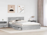 Bed Frame with Drawer Grey Sonoma 120 x 190 cm Engineer Wood 3410733