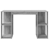 Desk with Shelf Grey Sonoma 130 x 50.5 x 75 cm Engineered Wood 869503