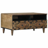 Coffee Table with Drawer Brown 80 x 54 x 40 cm Solid Mango Wood 4018345