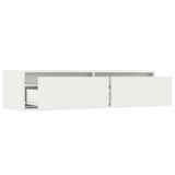 TV Cabinet with LED Lights White 100X35.5x25 cm 860238
