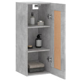 Wall Mounted Cabinet Concrete Grey 34.5x34x90 cm Engineered Wood 830520