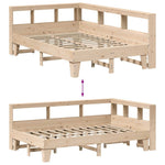 Bookcase Bed without Mattress 120x190cm Small Double Solid Wood Pine 3324556