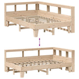 Bookcase Bed without Mattress 120x190cm Small Double Solid Wood Pine 3324556