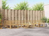 Outdoor Sofa Set 8 pcs White 59 x 59 x 37 cm Solid Acacia Wood 3387368