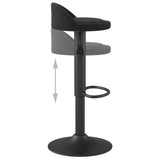 Bar Stools 2 pcs Black Velvet 333598