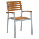 Garden Dining Set 7 pcs Grey and brown Solid acacia wood 3284344