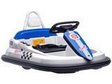 6V Electric Kids Bumper Car, 6V Spin Waltz Car, with Music, Horn, Lights - White T3398P348365