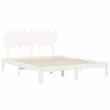 Bed Frame without Mattress White 160x200 cm Solid Wood Pine 3193737