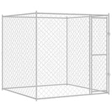 Dog Cage Silver 200 x 200 x 200 cm Galvanised Steel 42009134
