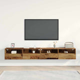 TV Wall Cabinet 2 pcs Old Wood 100 x 30 x 30 cm Engineered Wood 862189