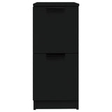 Sideboards 2 pcs Black 30x30x70 cm Engineered Wood 811172