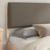 Bed Frame with Upholstered Headboard Taupe 200 x 200 cm 3398107