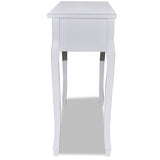 Dressing Console Table with Three Drawers White 241143