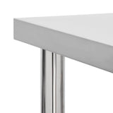Kitchen Work Table with Wheels 60x60x85 cm Stainless Steel 51633