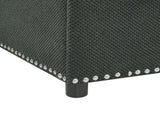 Square Storage Ottoman, Small Space Furniture, Home Decor.Dark Grey W5770P503280