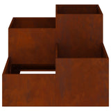 Garden Planter Rusty 80 x 80 x 60 cm Weathering Steel 865861