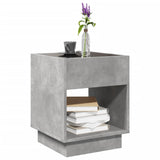 ZNTS Coffee Table with Infinity LED Concrete Grey 40x40x50 cm 847647