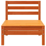 Garden Sofas Armless 2 pcs Wax Brown Solid Wood Pine 838002