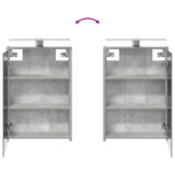 Bathroom Cabinet Set 4 pcs Concrete Grey Engineered Wood 3407370