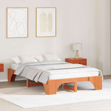 Bed Frame Wax Brown 120 x 190 cm Solid Pine Wood 872958