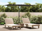 Garden Parasol with Aluminium Pole 180x110 cm Black 47334