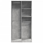 Wardrobe Concrete Grey 100x50x200 cm Engineered Wood 3307768