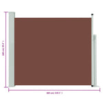 Patio Retractable Side Awning 100x300 cm Brown 48375