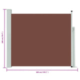 Patio Retractable Side Awning 100x300 cm Brown 48375