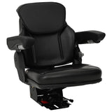 Tractor Seat with Suspension Black 60 x 58 x 72 cm 42008361