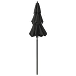 3-Tier Garden Parasol with Aluminium Pole Black 2 m 313858