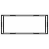 Coffee Table Black with Tempered Glass 120x60x35 cm 322883
