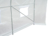 3.5 x 2 x 2 m Polytunnel Greenhouse, Walk-in Green House for Garden with Mesh Windows, Galvanised T3398P310902