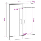 Wall Cabinet Black Oak 69.5 x 34 x 90 cm Engineered Wood 8010883