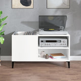 Record Cabinet White 84.5x38x48 cm Engineered Wood 831949