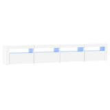 TV Cabinet with LED Lights White 240x35x40 cm 3152762