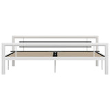 Bed Frame without Mattress White and Black Metal 180x200 cm Super King 284549